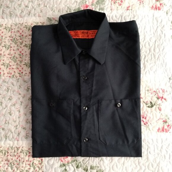 NWOT. Men's red kap long sleeve, navy, size large - Picture 1 of 8